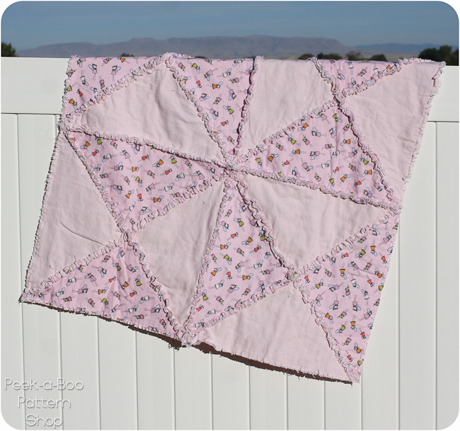 triangle rag quilt
