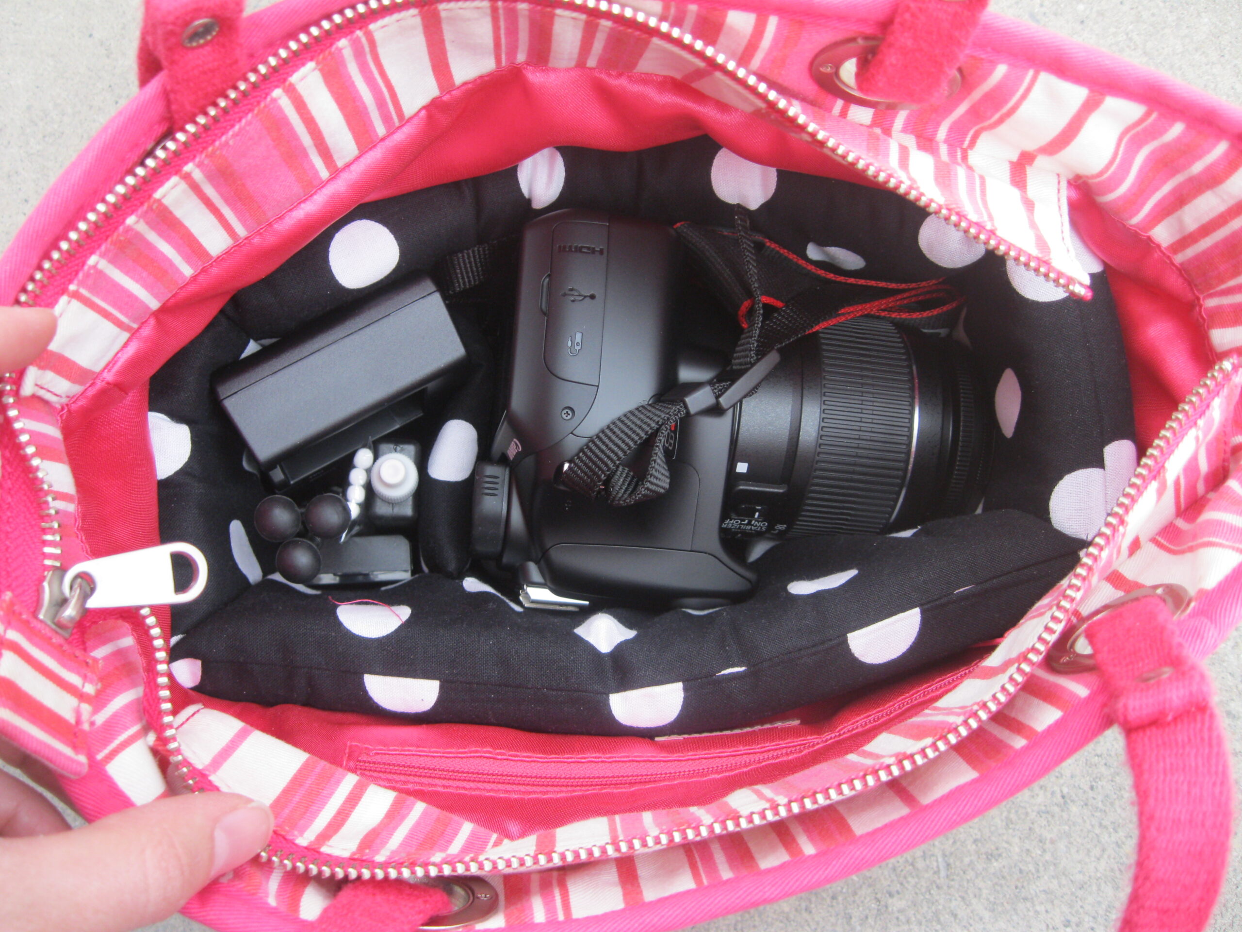 camera bag insert for purse