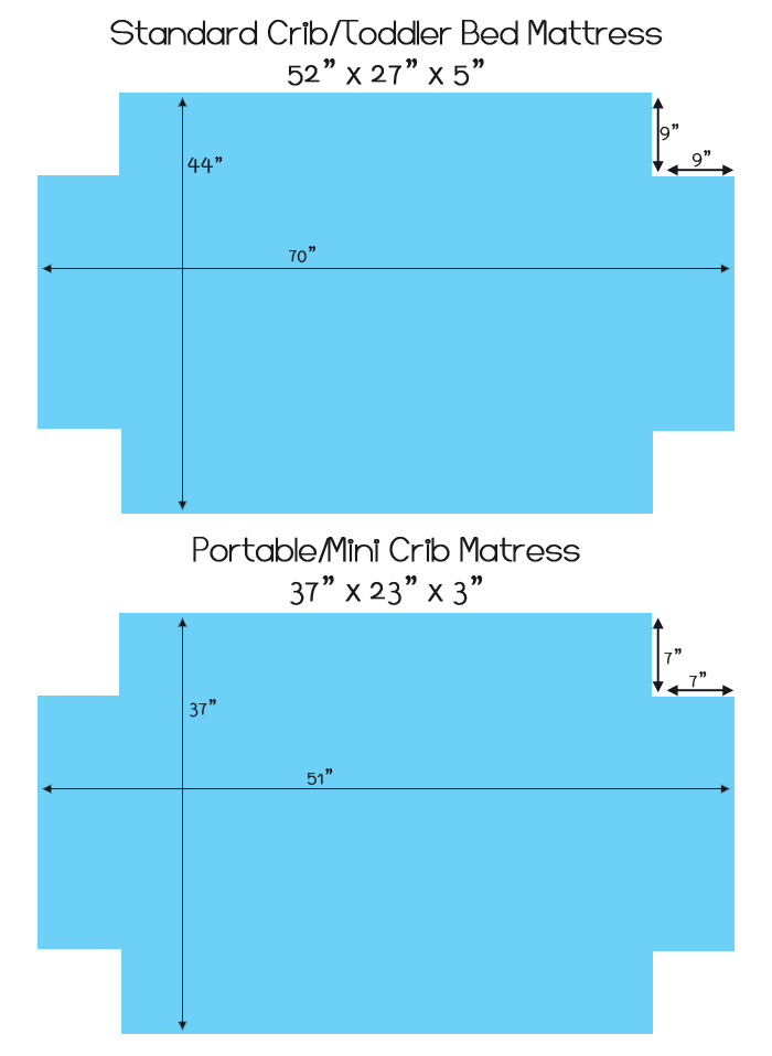 mini crib sheet dimensions