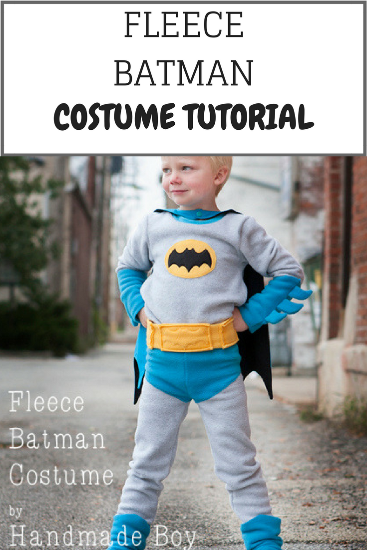 Fleece Batman Costume Tutorial - Peek-a-Boo Pages - Patterns, Fabric ...
