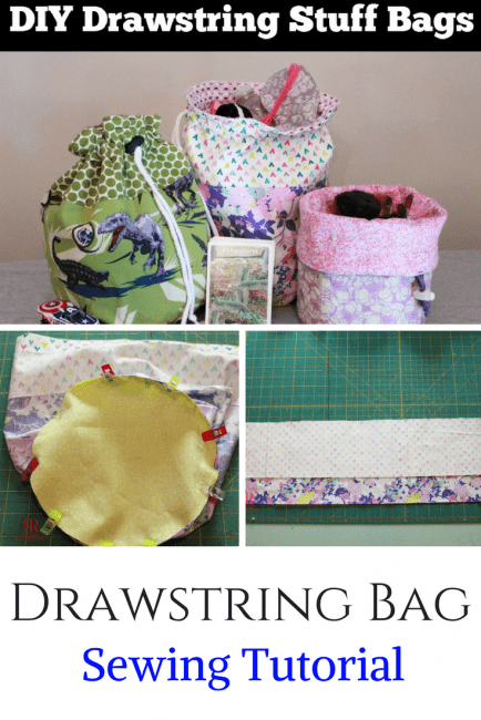Threading My Way: Simple Calico Drawstring Bag ~ Tutorial