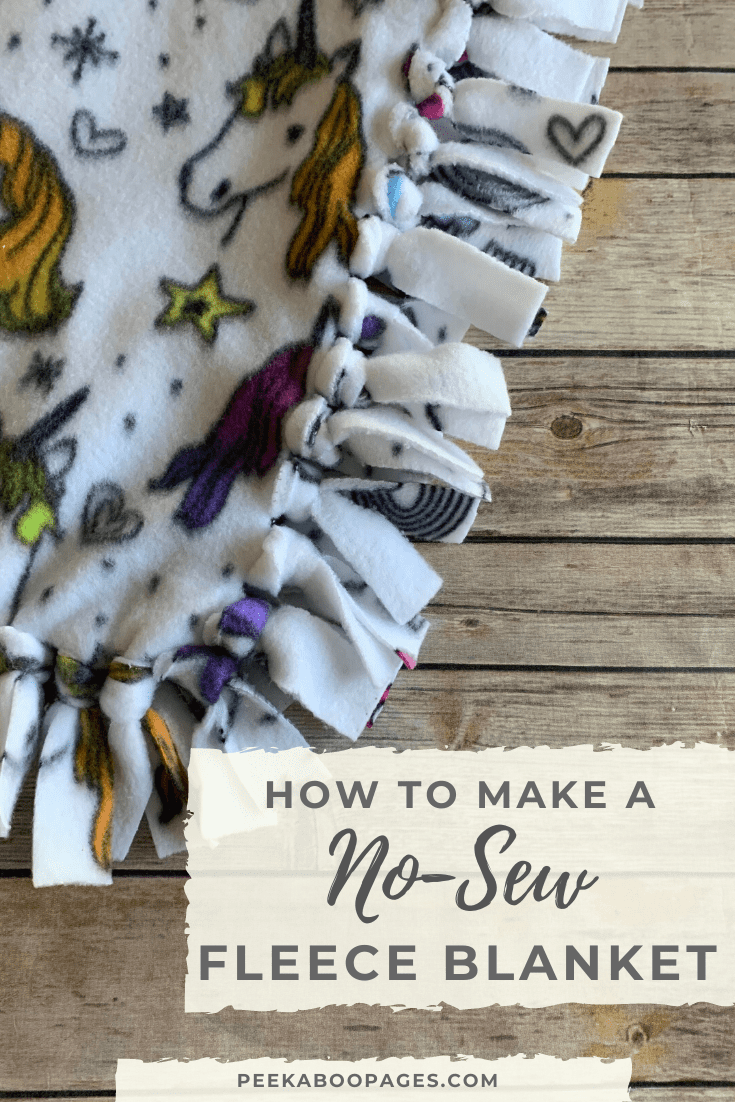 How To Make A No Sew Fleece Blanket Peek A Boo Pages