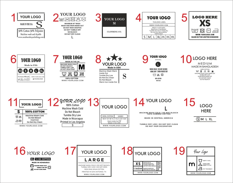 Clothing Tags and Labels Vol. 1, Web Elements